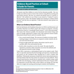 Evidence-Based Practices at School: A Guide for Parents