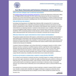 Fact Sheet: Restraint and Seclusion of Students with Disabilities
